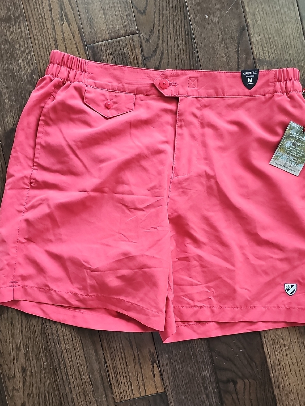 NWT Men's Daniel Cremieux Claret Red (Coral) Swim Shorts - SIZE MED.